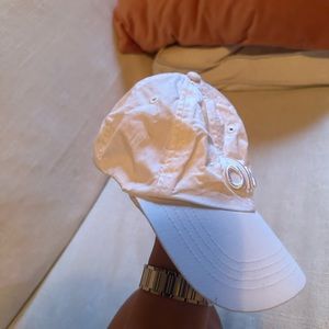 White alo yoga hat
